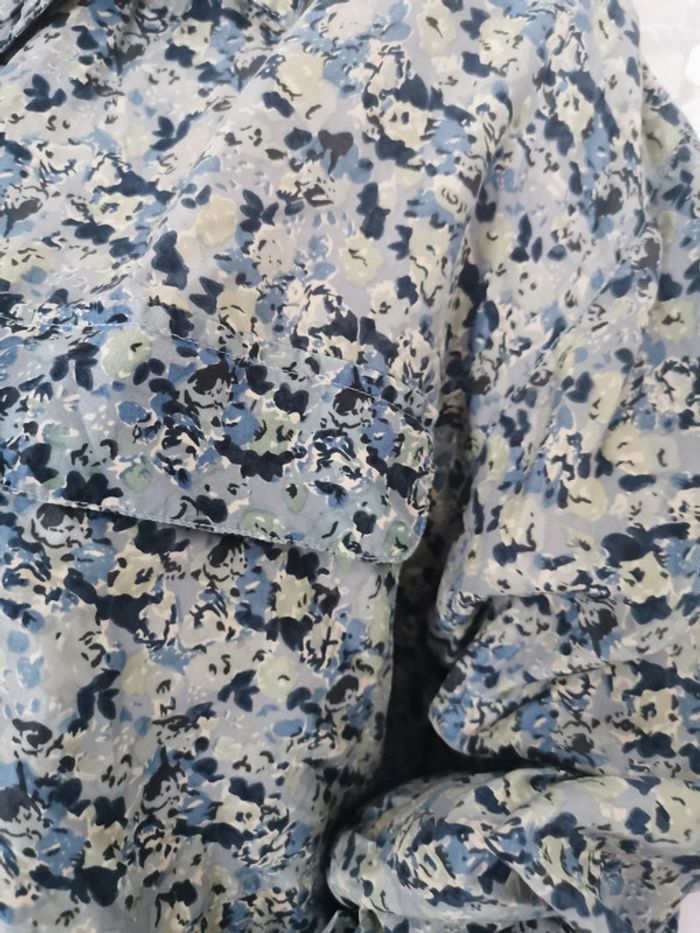 Chemise. Bleu. Vert. Taille 42.Naf Naf - photo numéro 4