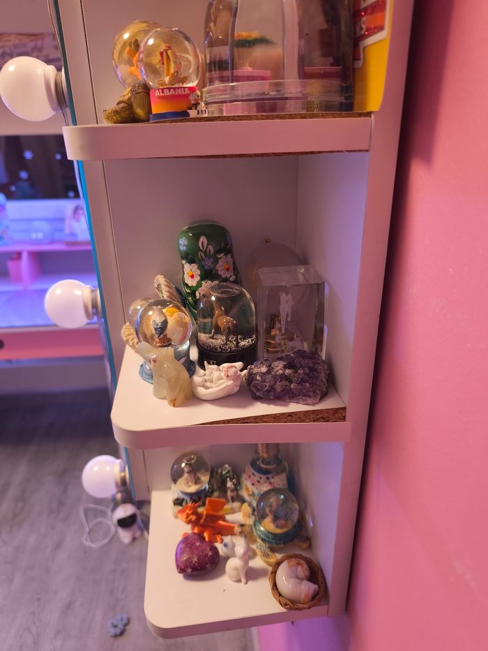 Armoire coiffeuse avec miroir et leds - photo numéro 7