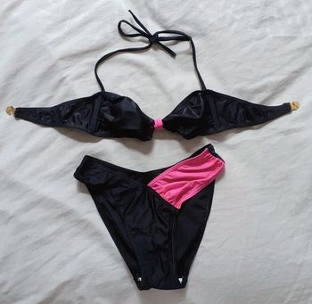 Maillot de bain Bikini noir/rose