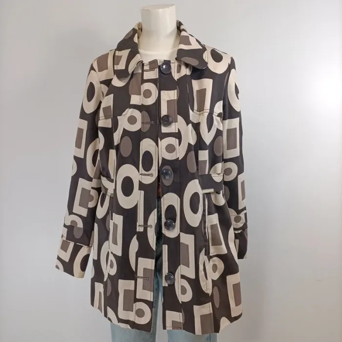 Veste Trench Vero Moda - XL - marron et beige - doublé à motif
