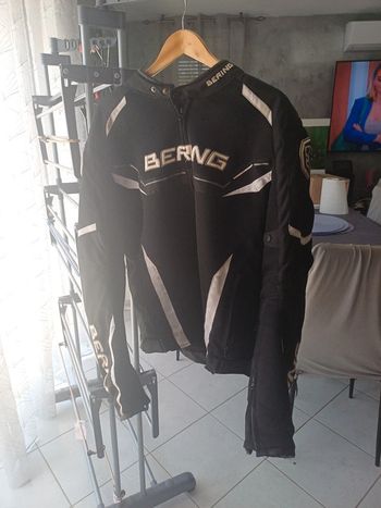 Blouson cuir moto semi été/hiver taille 2XL bon état