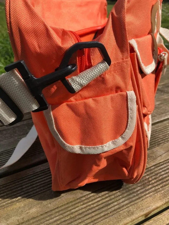 Sacoche sac bandoulière Kappa couleur orange saumon shoulder bag - photo numéro 11