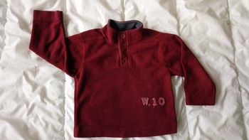 Pull polaire bordeaux Kids graffiti