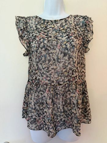 Haut manches courtes fleuri mango