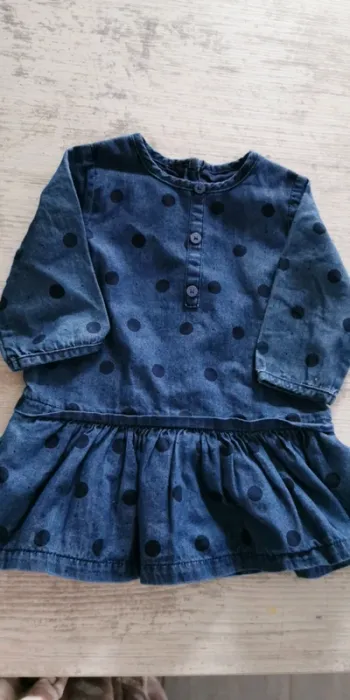 Robe bleue doublée 6 mois Brioche