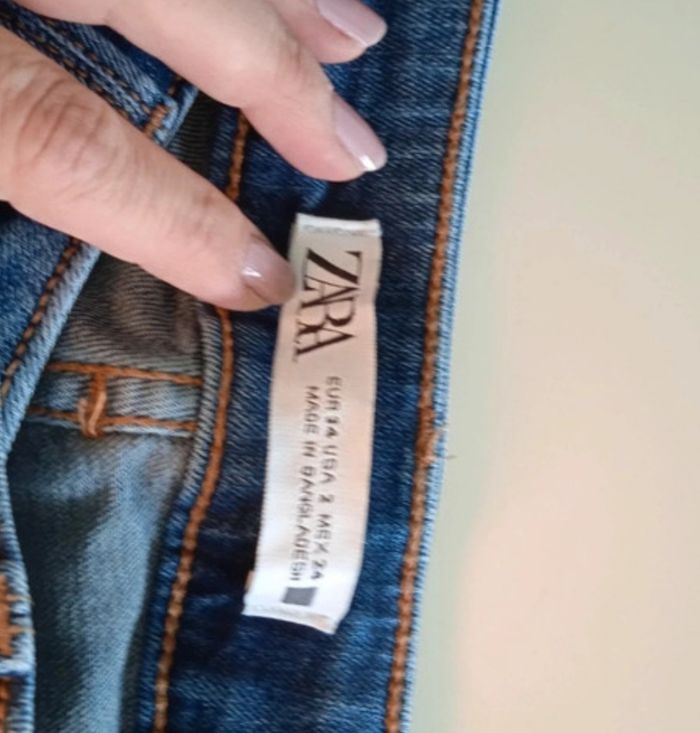 Jean zara bleu 34 très bon état - photo numéro 3
