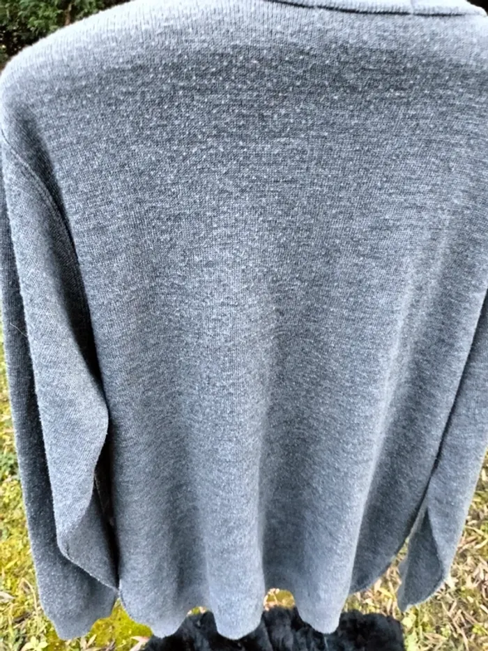 Cardigan homme gris avec rayure taille xl - photo numéro 5