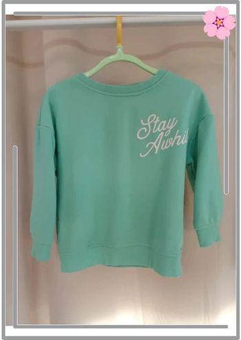 Sweat vert d'eau Tex 2-3ans