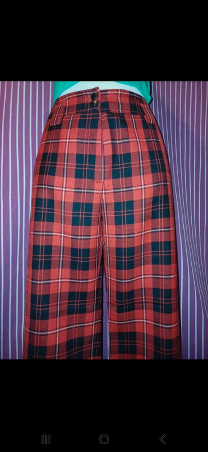 💢Pantalons à carreaux évasée - photo numéro 3