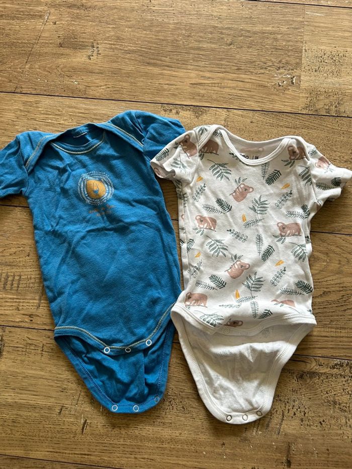 Lot de 2 bodies été 9 mois Gemo