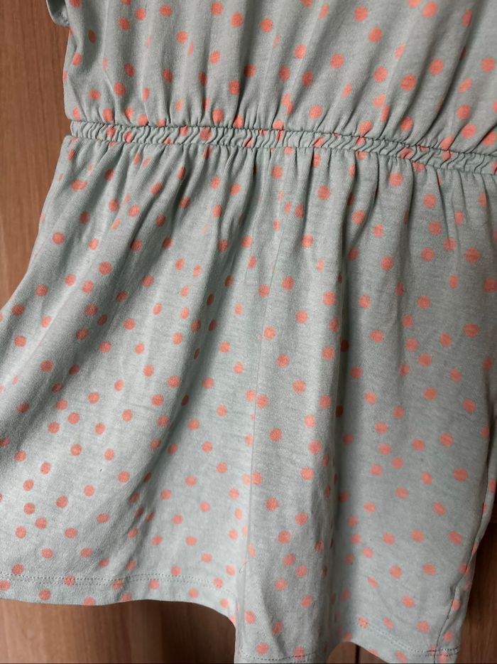 Robe bleu pois orange KIABI t.4ans - photo numéro 3