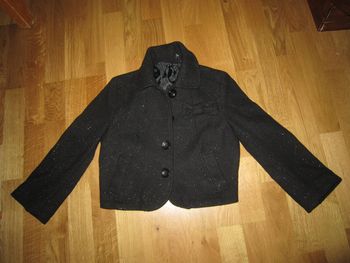 belle petite veste noire à pailettes zara comme neuve S