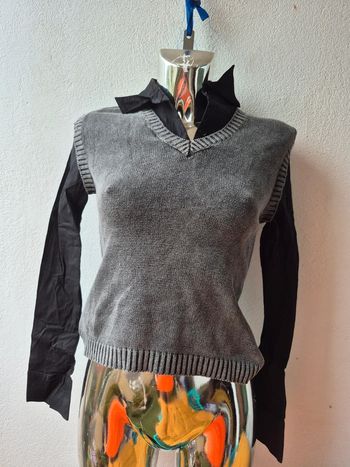 sweater à manches contrastées