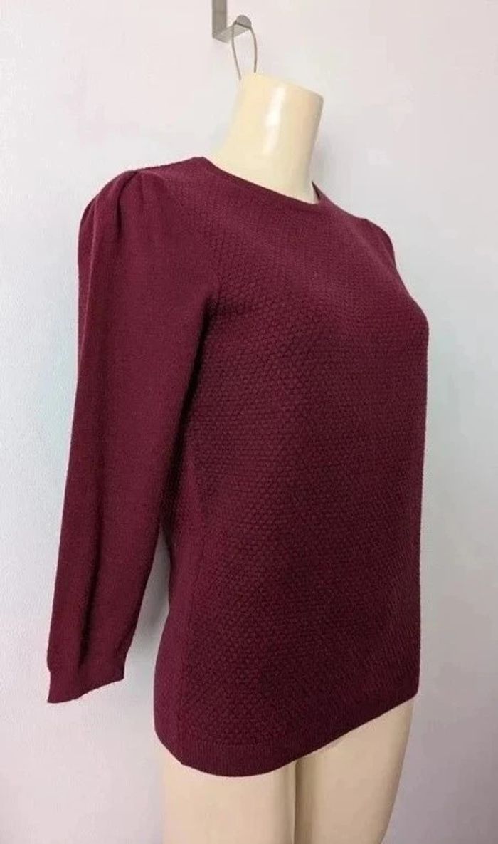 Pull bordeaux manches 3/4 - Maison 123 - taille 36 - photo numéro 2