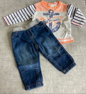 Jeans et tee-shirts m.longues 6 mois