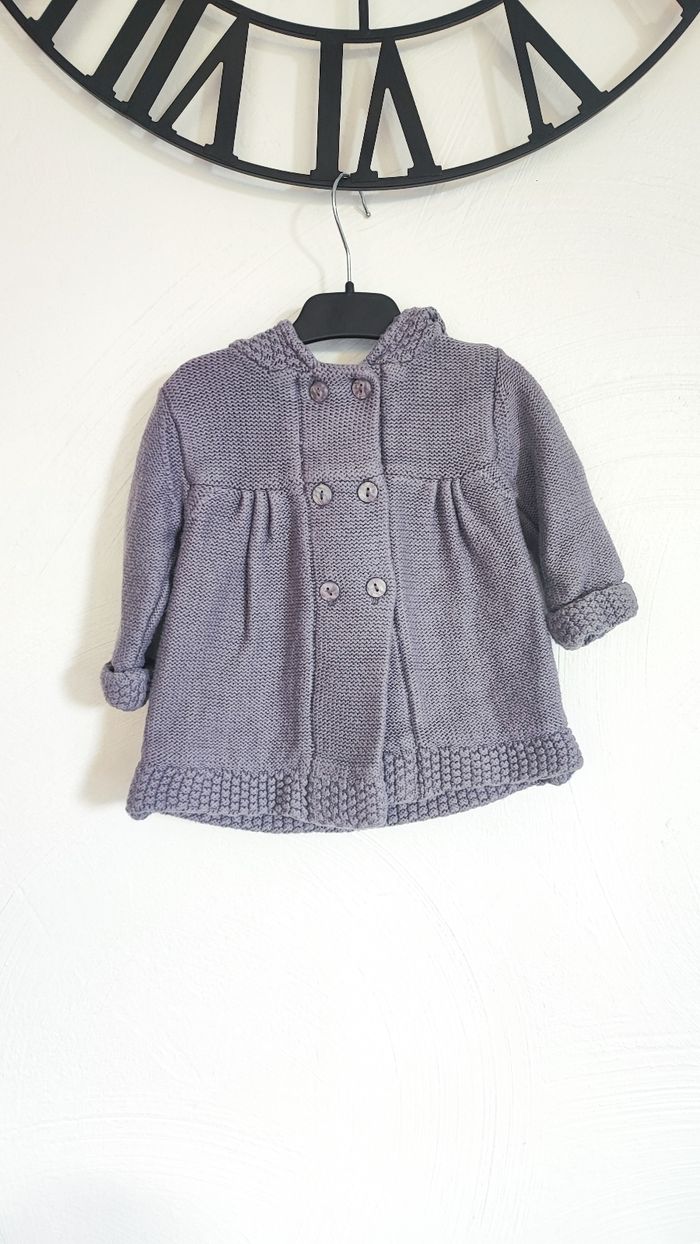 Manteau mauve obaibi 6 mois