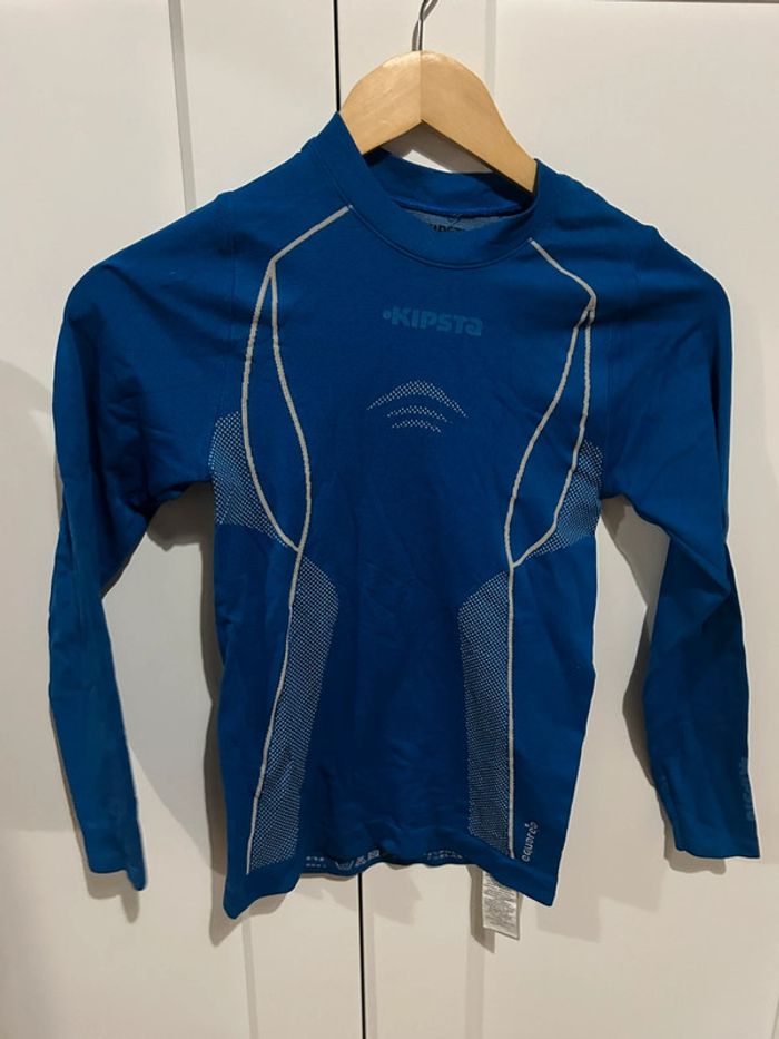 628 – haut de sport technique bleu Kipsta