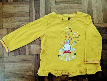 Blouse tunique broderie anglaise jaune lapin sergent major 6 mois 67 cm