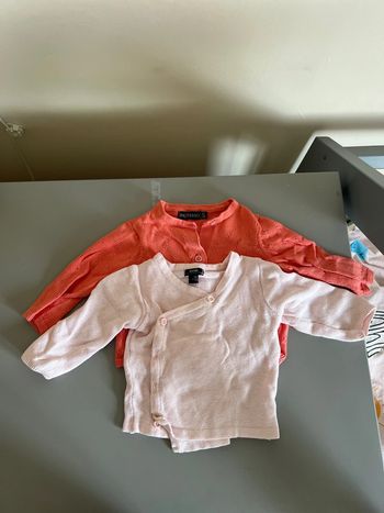 2 gilets roses