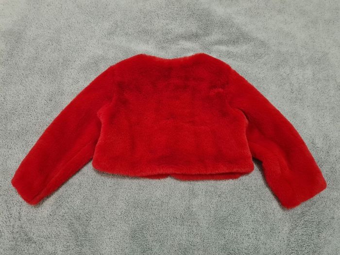 Gilet fille rouge en fourrure 12 mois - photo numéro 2