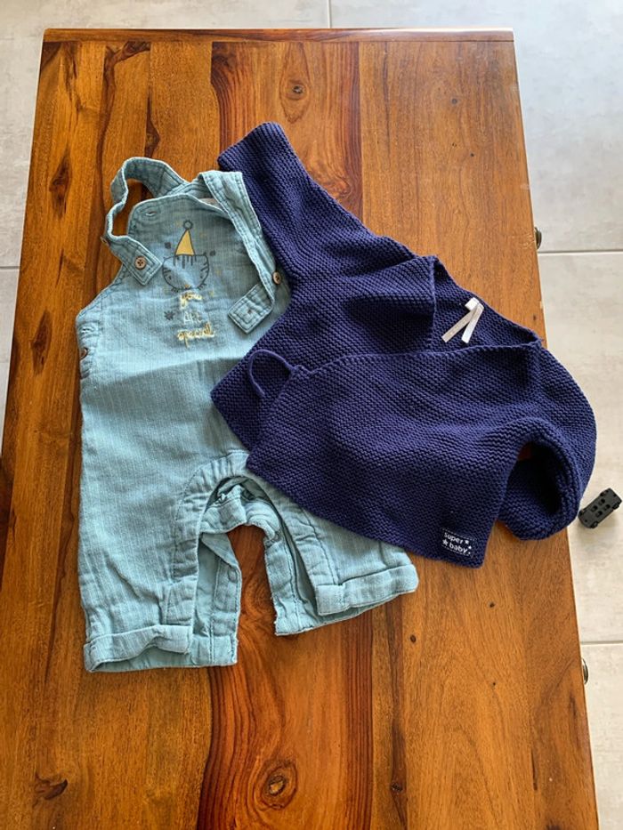 Ensemble salopette et petit gilet