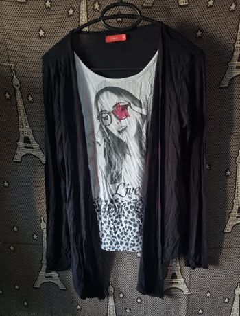 T-shirt imprimé avec gilet intégré 16ans