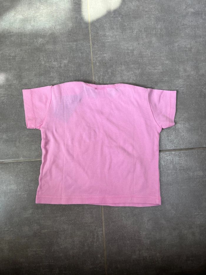 T-shirt rose fille 12 mois - photo numéro 2