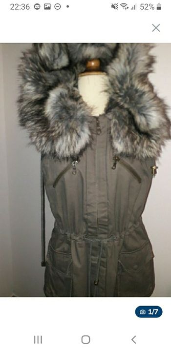 Parka femme matelassée sans manches + fourrure FC jeansT 36 38