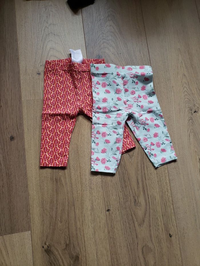 Lot de 2 leggings 6 mois 67 cm