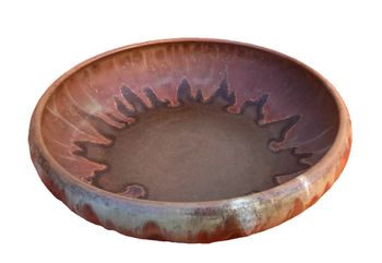 Coupe Céramique émaillée Denbac (Vierzon) Grès flammé à coulures