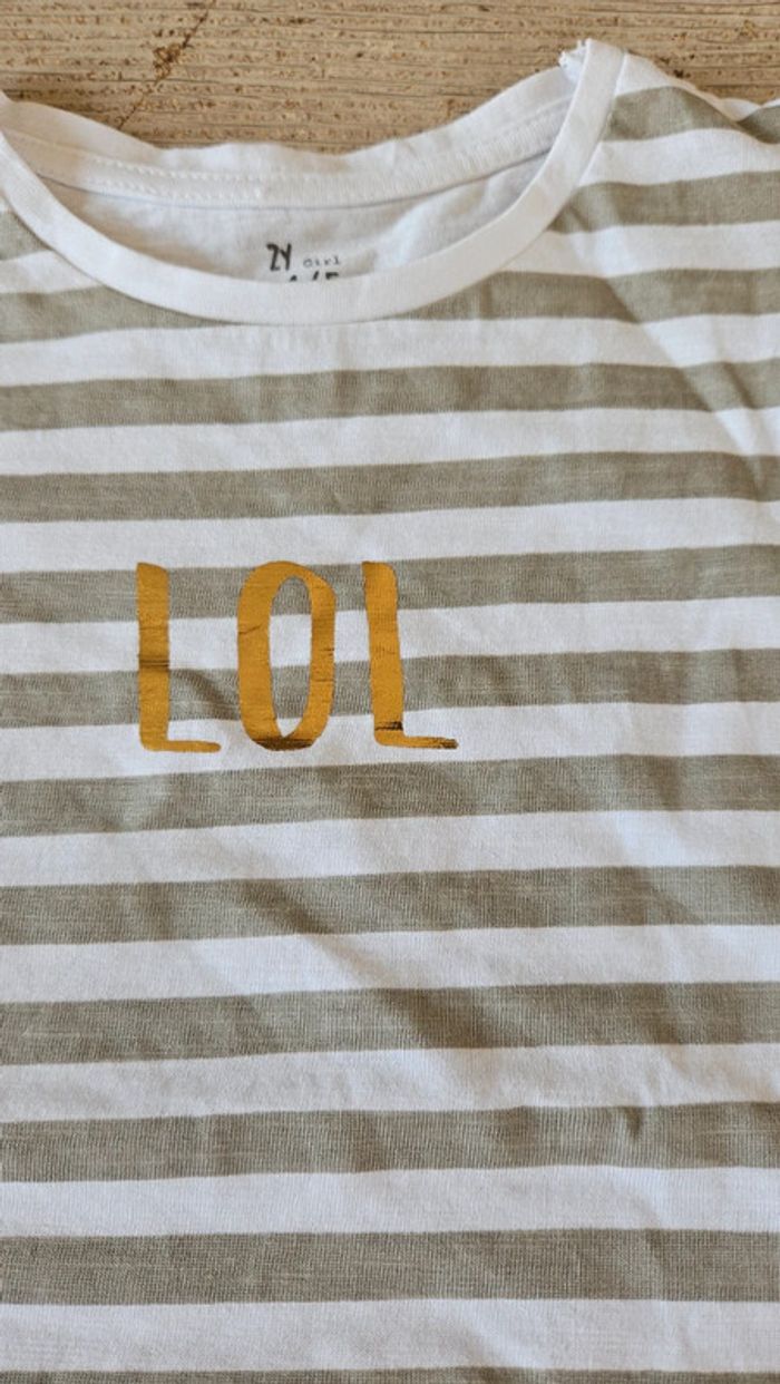 Blouse sans manche blanche à ligne grise, Zy Girl, 4/5 ans, neuve - photo numéro 5