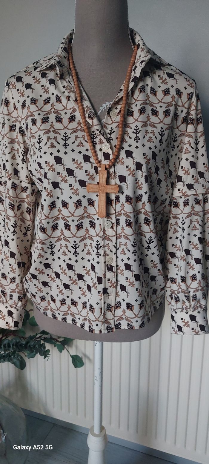 Chemise sans repassage couleur automne