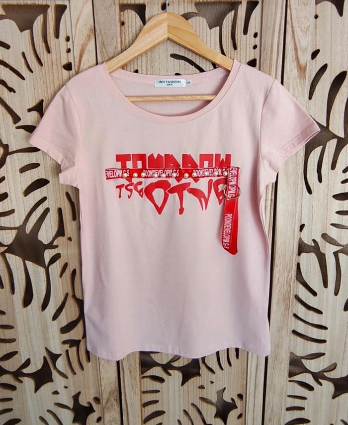 Tee shirt impression, perles Taille L/XL J&H Fashion - photo numéro 7