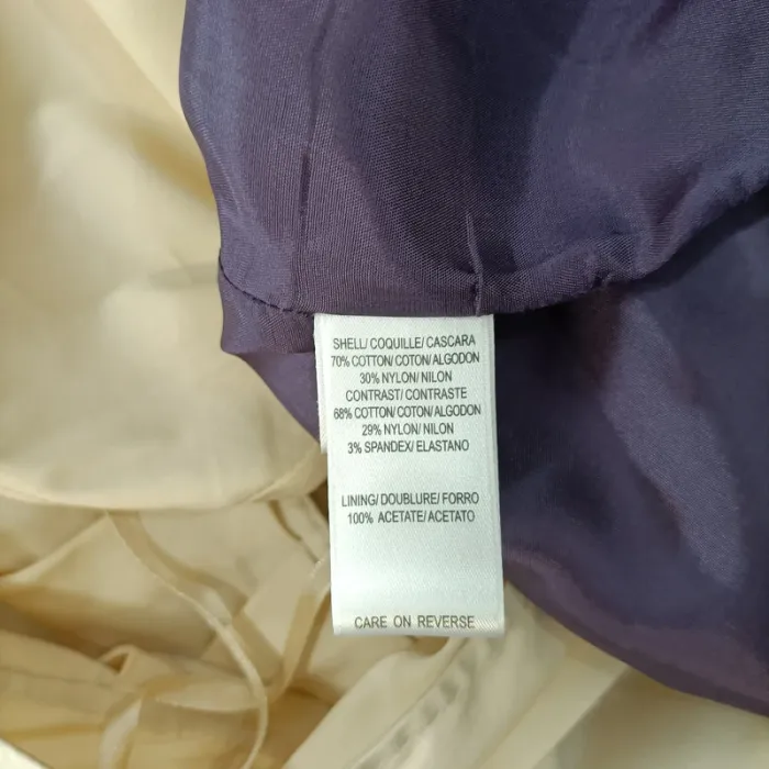 Robe BCBG Max Azria taille 36 crème et violet boutons style rétro chic A1351 - photo numéro 12