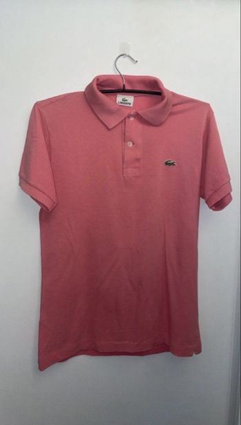 Lacoste - Polo à manches courtes - Taille 2 (S) - Vieux Rose