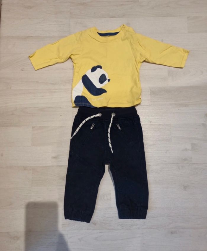 Ensemble pantalon kiabi + t-shirt okaidi 6 mois