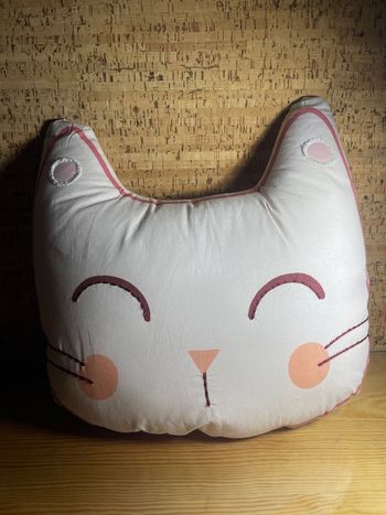 Coussin tête de chat 