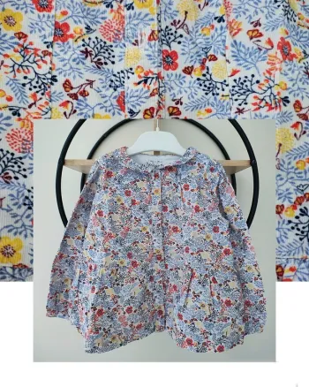 3 ans blouse chemise côtelée sergent major