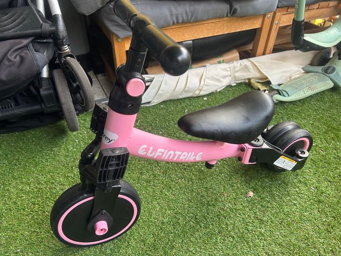 Draisienne/tricicle électrique elfintrike rose - photo numéro 4