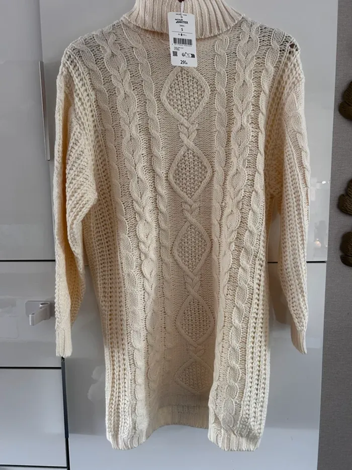 Robe pull crème taille S