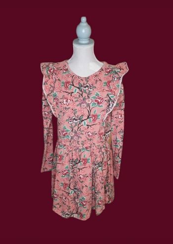 Robe rose à froufrous fleurie Palomino taille 10 ans