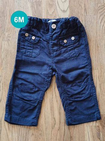 Pantalon léger lin marine Kitchoun 6 mois