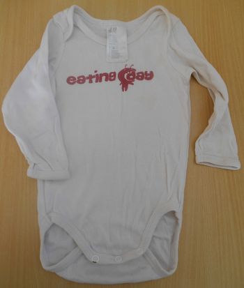 Body blanc bébé garçon/fille 6-9 mois H&M