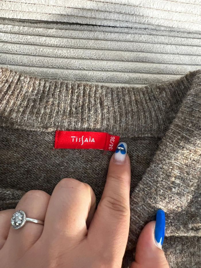 Pull gris chiné - photo numéro 3