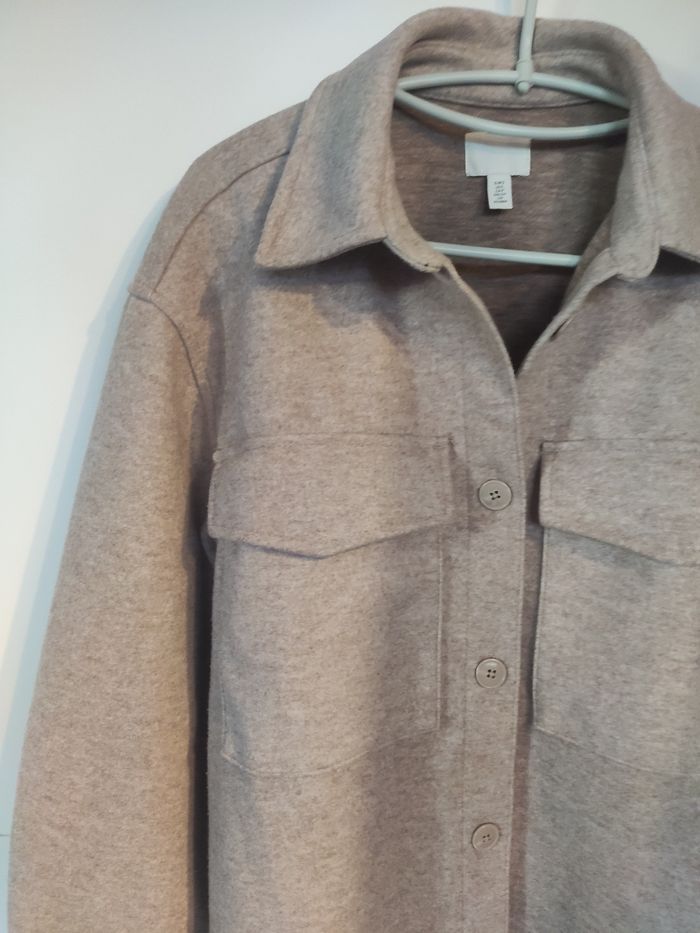 H&M Veste surchemise beige S - photo numéro 2