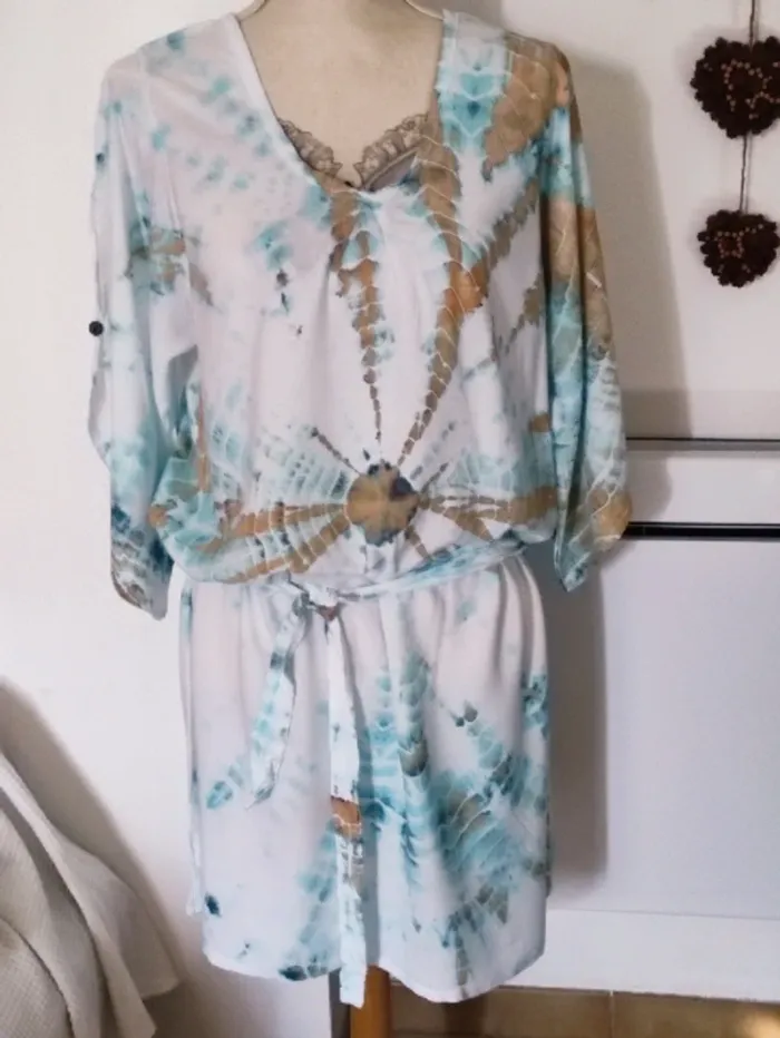 🪷 Bahamas 👄robe tunique taille unique jusqu'au 42 - photo numéro 2