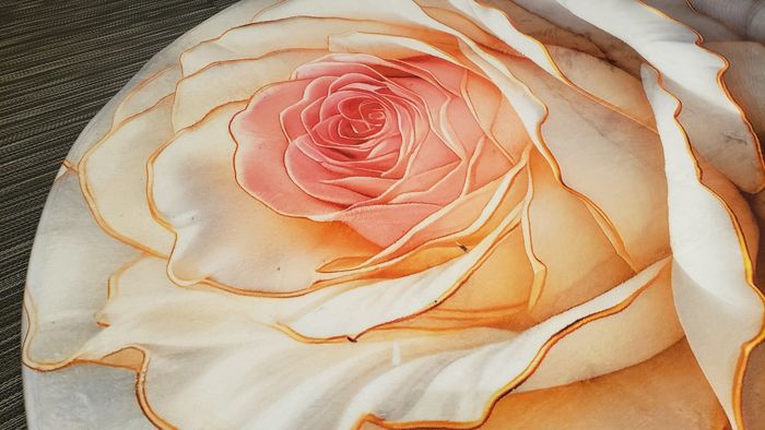Nouveau Grand Tapis Rond de Luxe 1,2 m - Ultra doux - Motif roses 3D - photo numéro 2