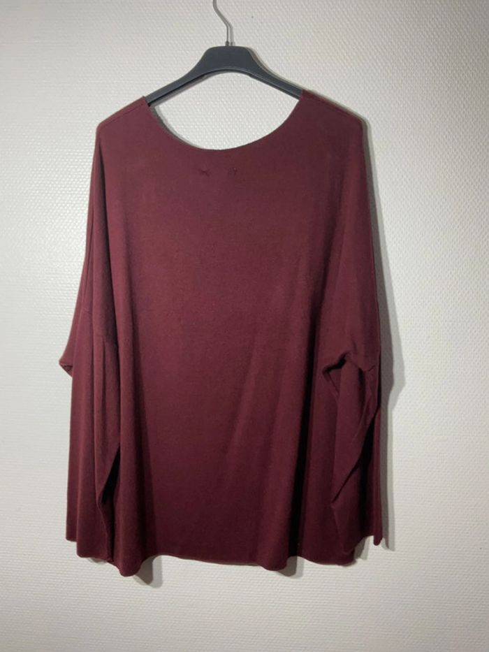 Pull « feuilles » femme taille unique (40-46)- just me - neuf avec étiquette - photo numéro 3