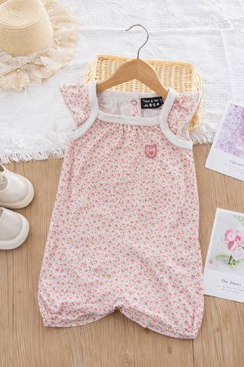 Barboteuse fleuri vintage bébé fille - 6 mois - Tout Compte Fait - Très bon état