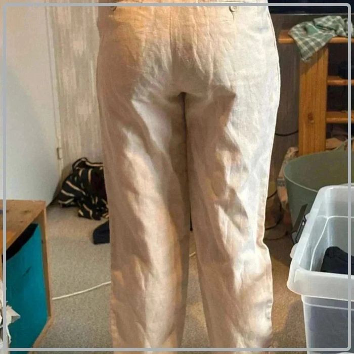 Pantalon en lin large urban kiabi taille 42 - photo numéro 2